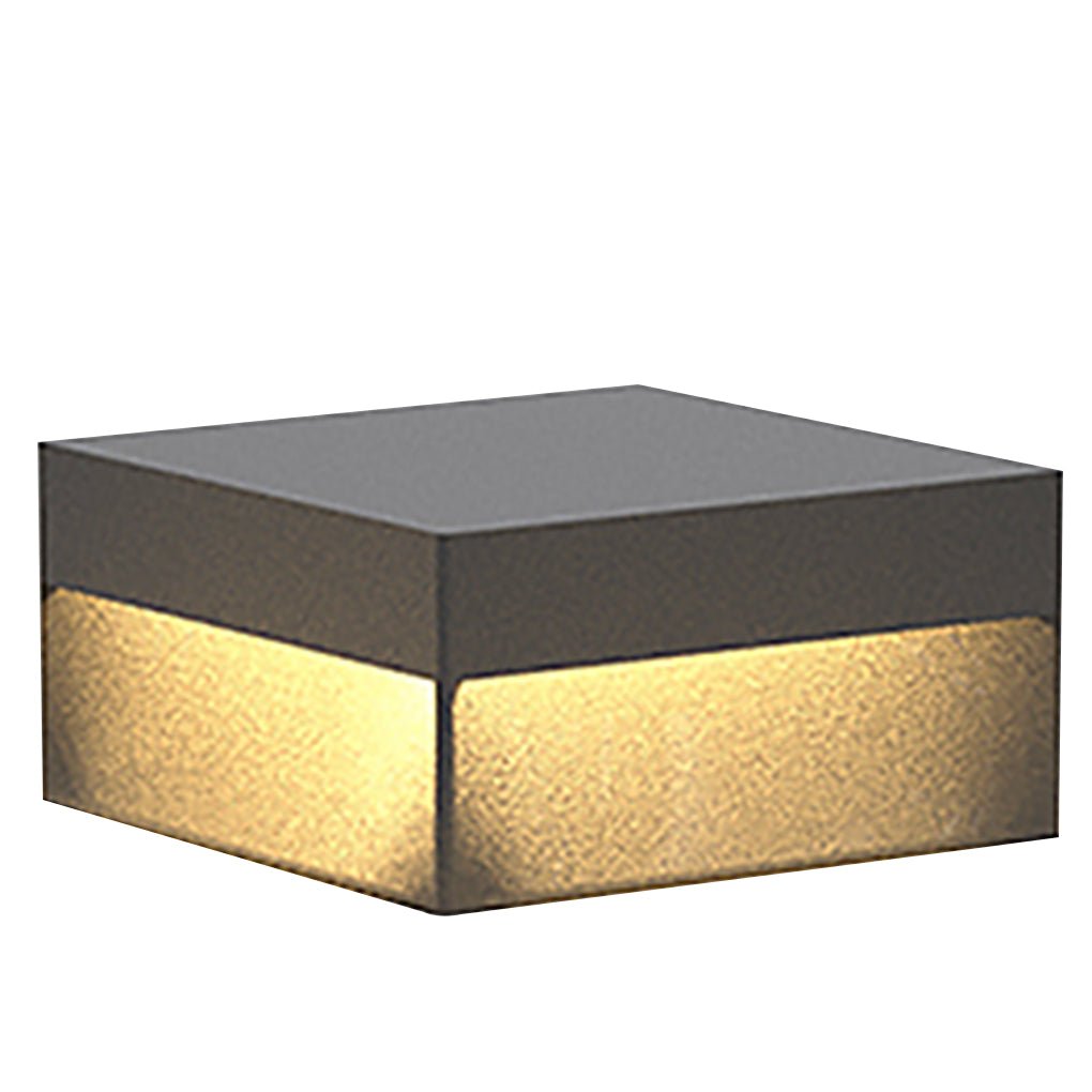 Square Waterproof Outdoor Fence Light - Modern Pillar Lighting for Patios and Gardens