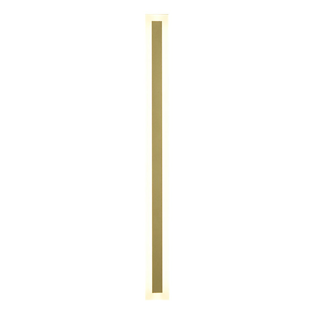Gold Outdoor Wall Light - Minimalist Linear LED Design