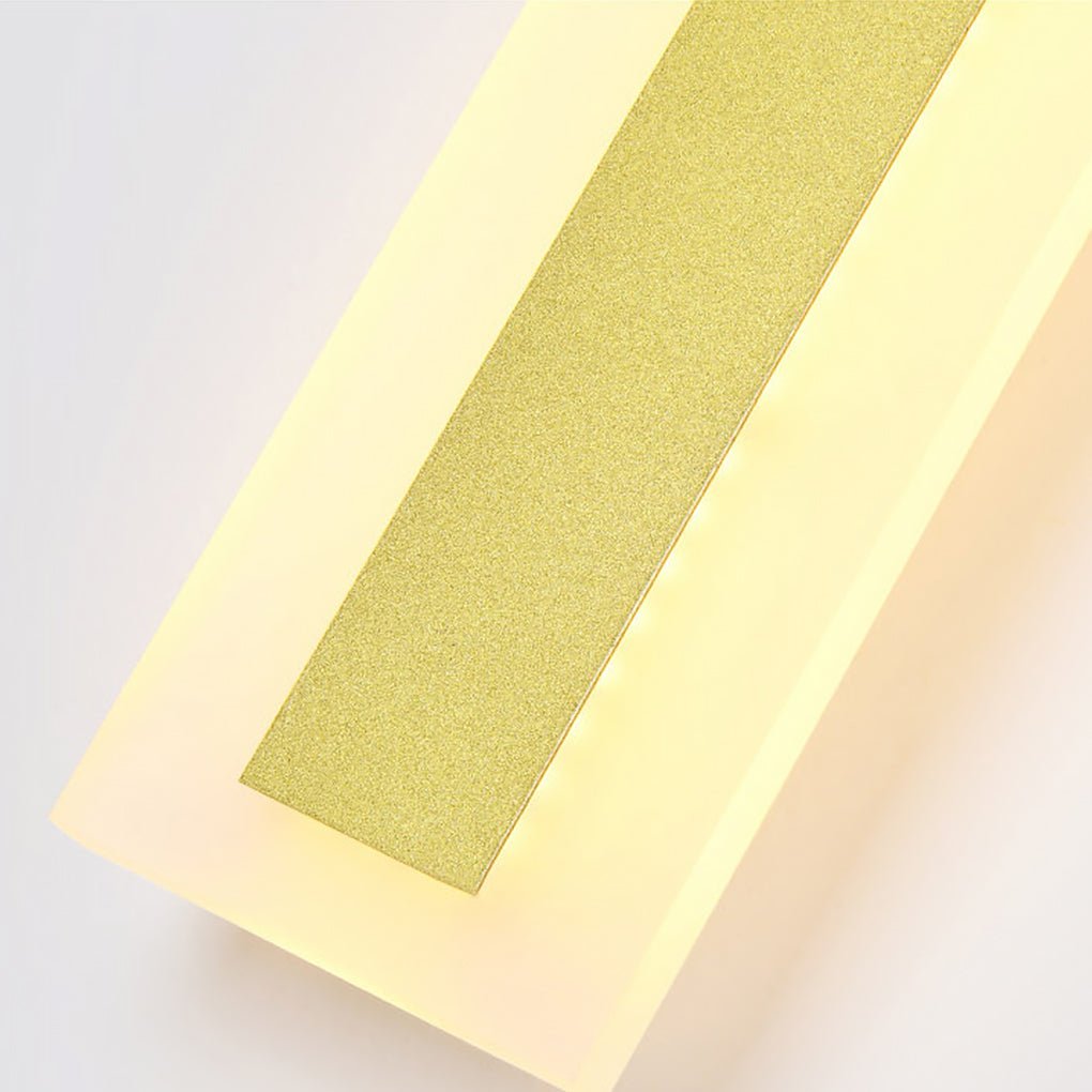 Gold Outdoor Wall Light - Minimalist Linear LED Design