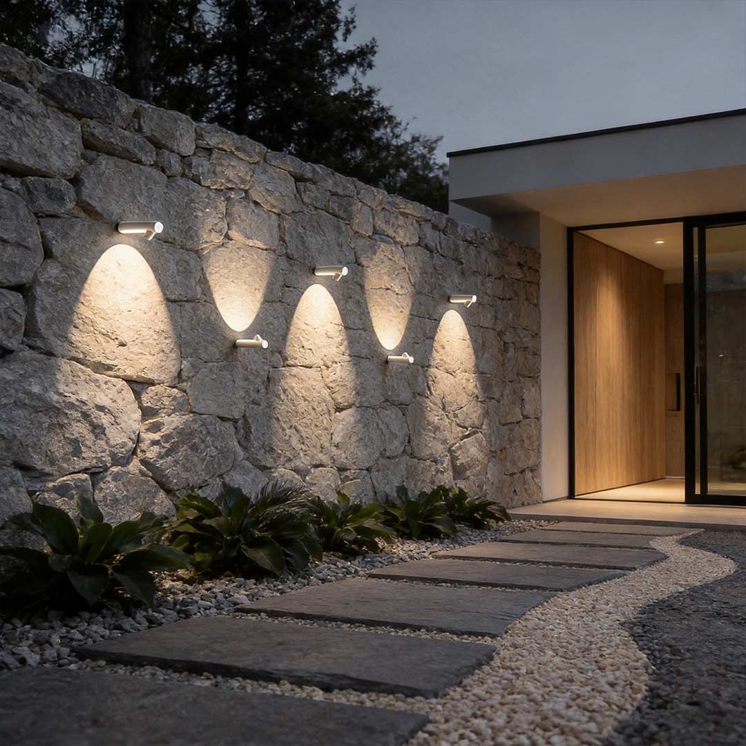 Modern Tubular LED Aluminum Alloy Spot Lights for Outdoor Walls