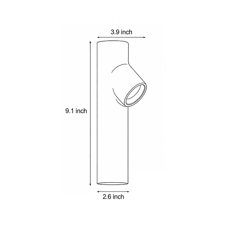 Modern Tubular LED Aluminum Alloy Spot Lights for Outdoor Walls