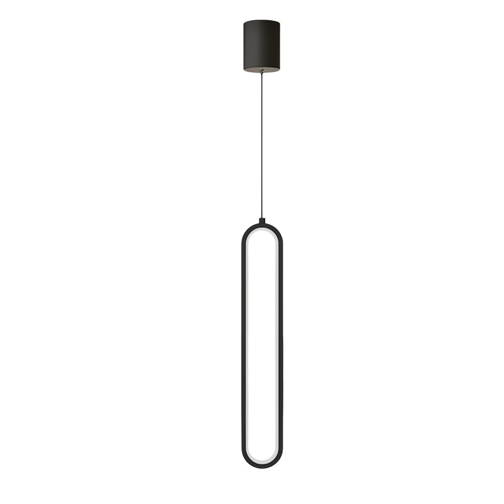 Oval Aluminum LED Pendant Light - 3 Step Dimming Modern Design with Spotlights