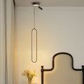 Oval Aluminum LED Pendant Light - 3 Step Dimming Modern Design with Spotlights