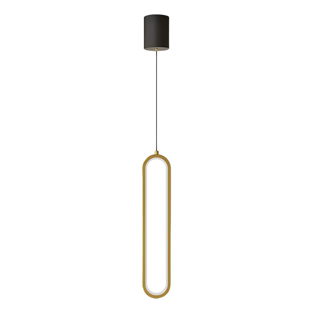 Oval Aluminum LED Pendant Light - 3 Step Dimming Modern Design with Spotlights