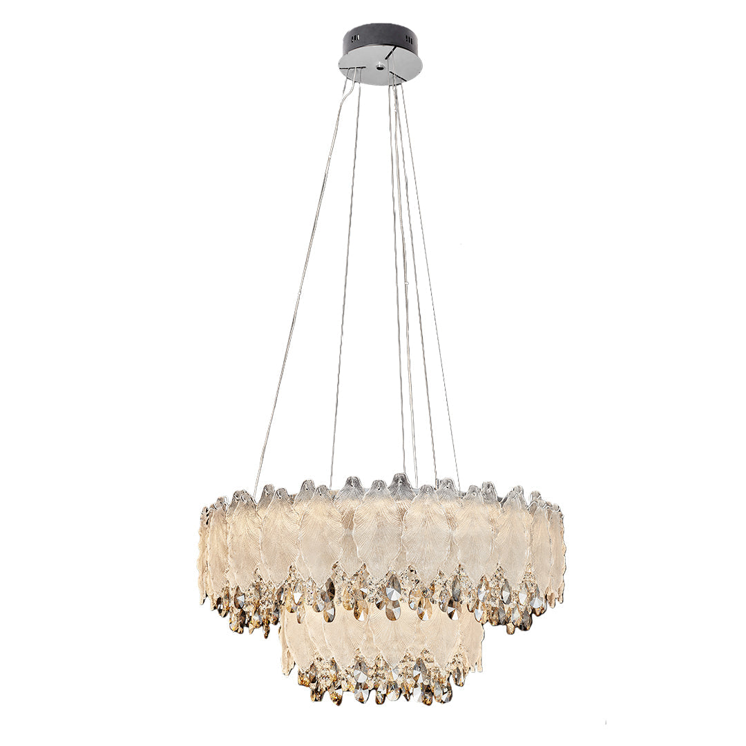 Country French Gold Crystal Chandelier Ceiling Light