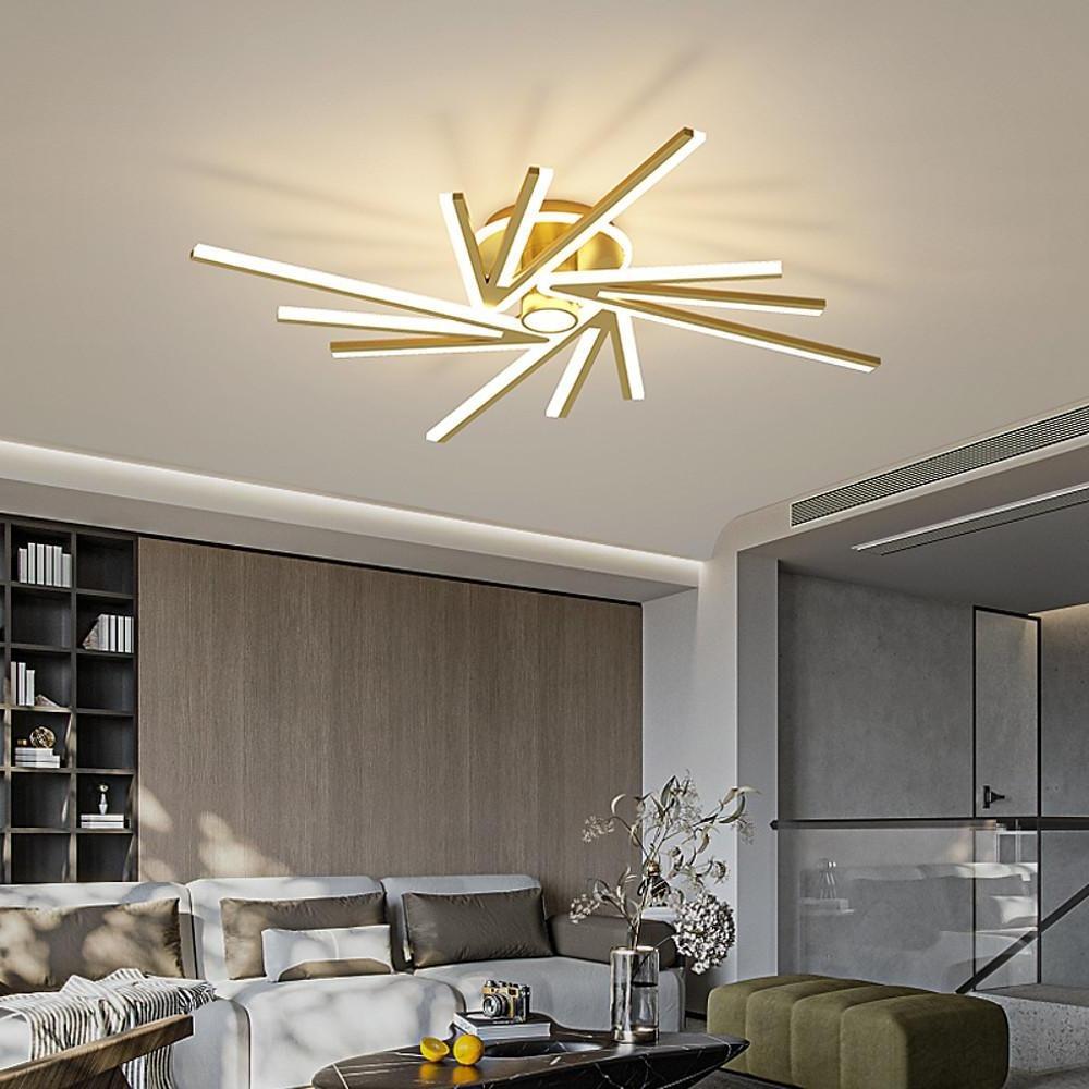Abstract Tube Flower Shaped LED Ceiling Light - Nordic Flush Mount Lighting
