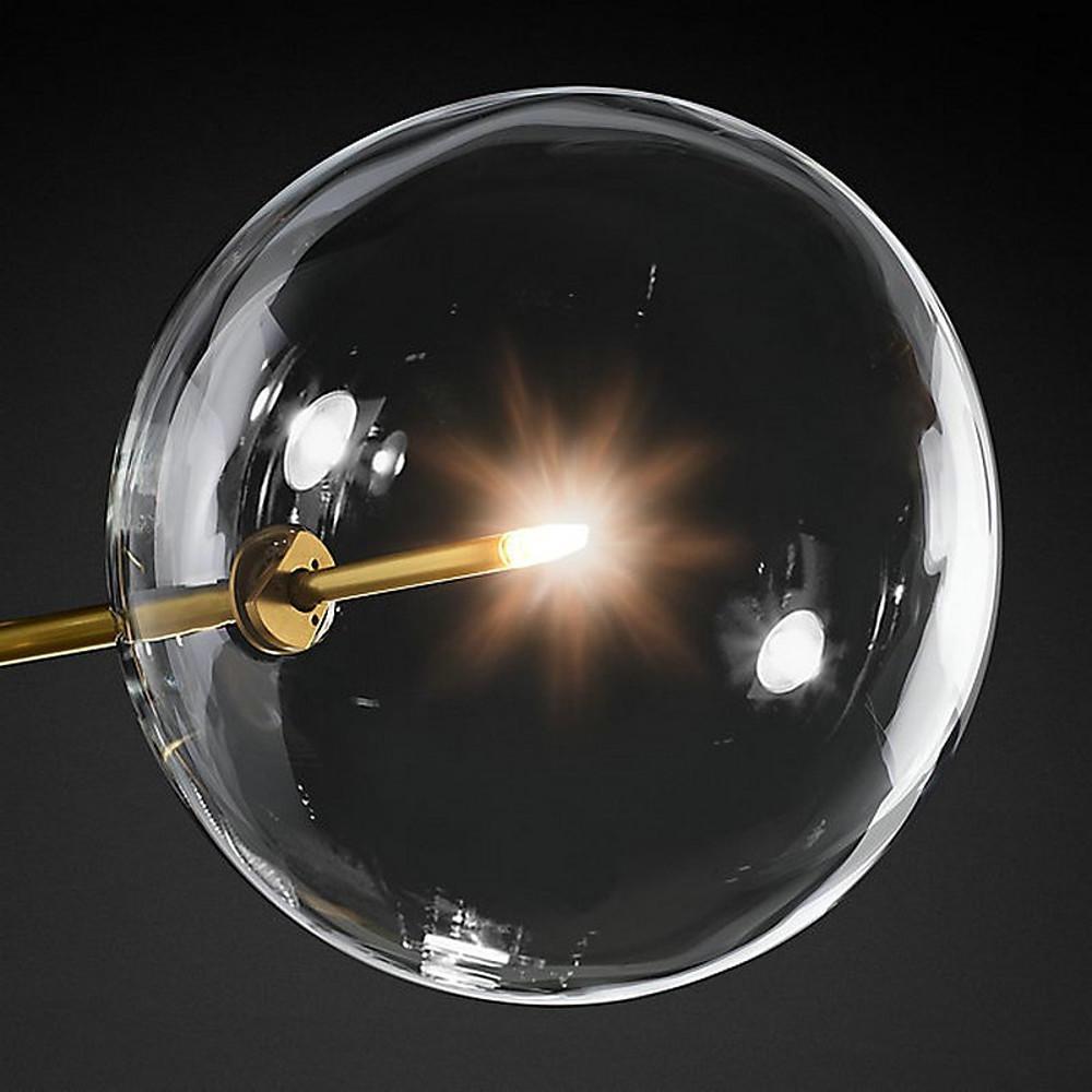 Geometric Globe Chandelier - Metal Glass Ceiling Light for Kitchen Dining Room