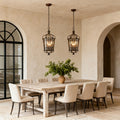 Italian Pendant Light Antique Bronze Elegant Ceiling Fixture