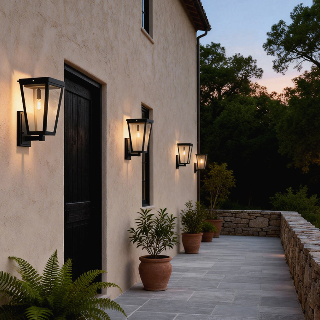 Outdoor Waterproof LED Wall Light - Dual-Power Rectangle Design