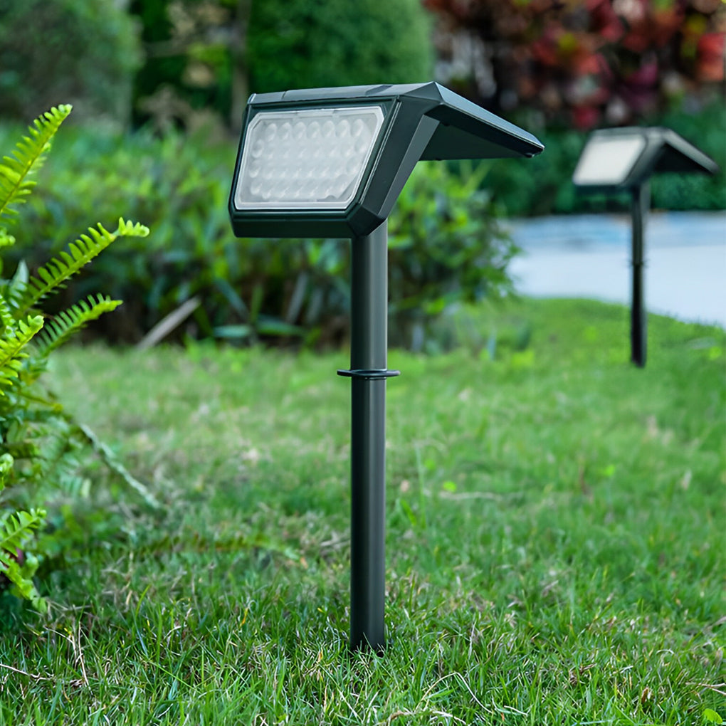 Modern LED Solar Path Lights - Outdoor Black Lawn Lamp