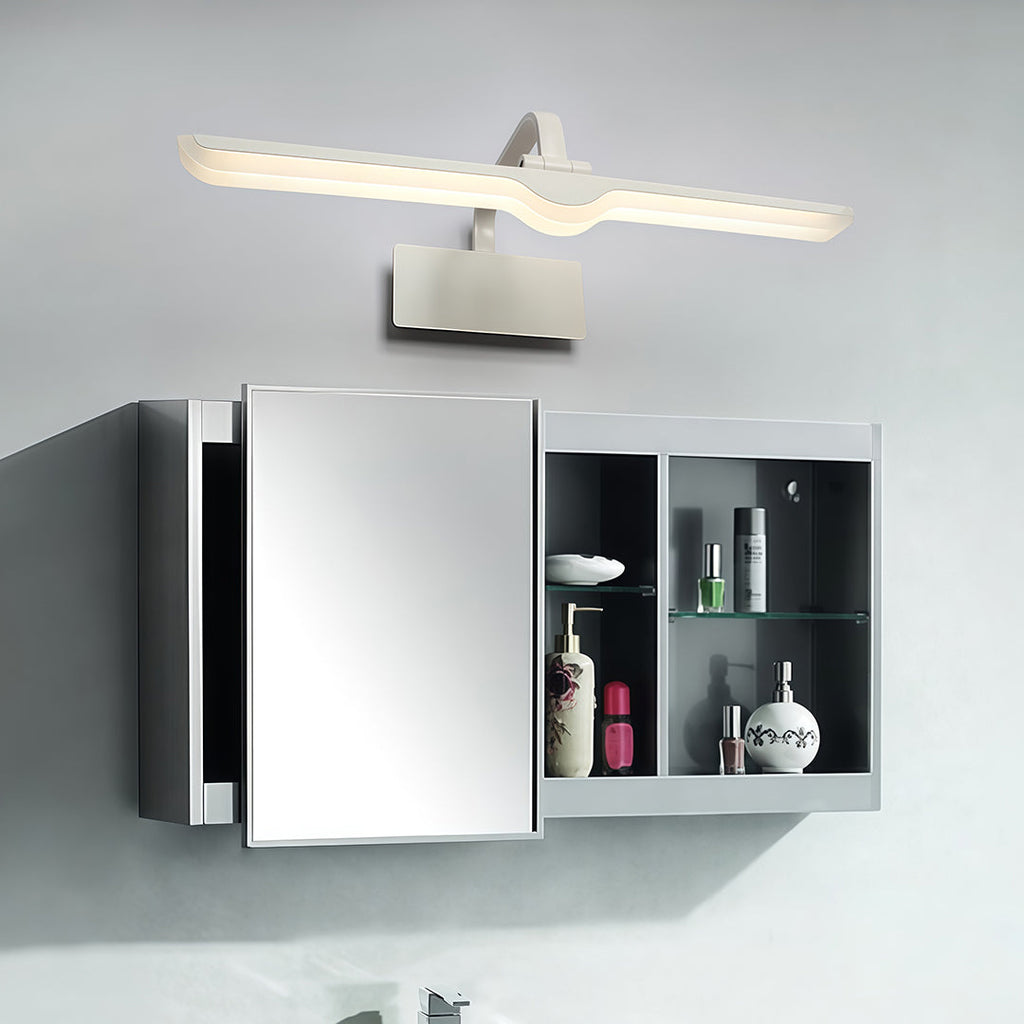 White Bathroom Vanity Lights Waterproof Adjustable LED Lamp | Modern Bathroom Lighting | Dimmable LED Vanity Fixtures | Energy-Efficient Lighting | Indoor Waterproof Vanity Light | Stylish Bathroom Lighting Solutions | Easy Installation | Contemporary LED