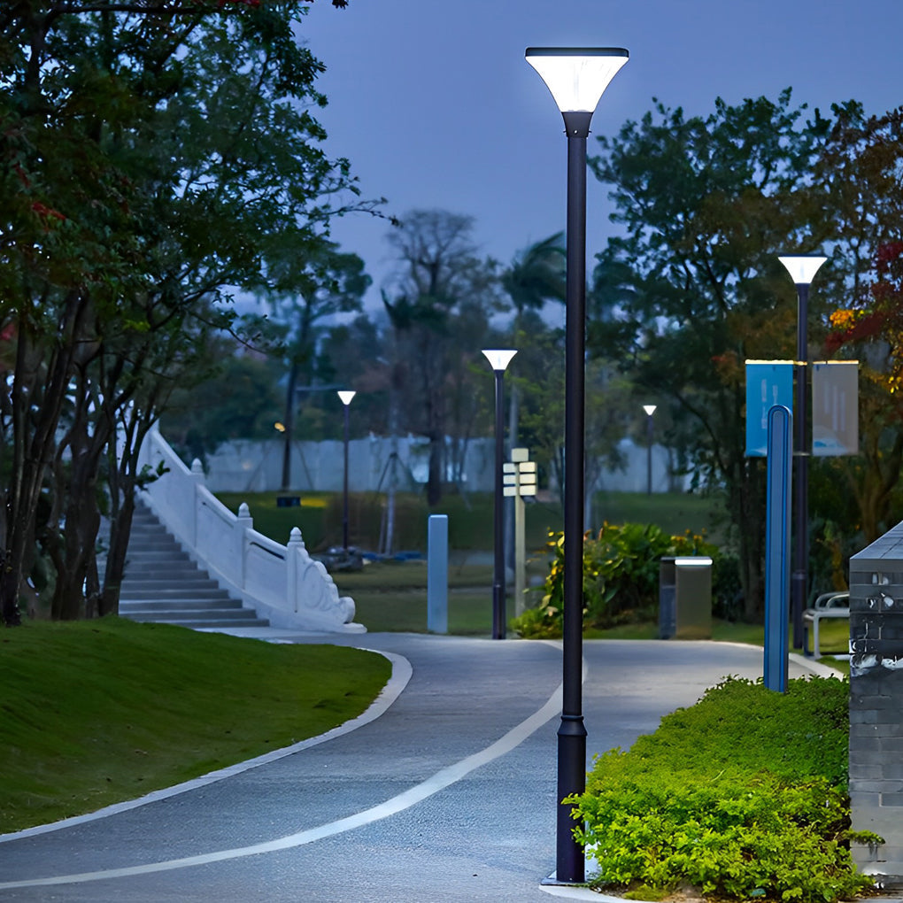Modern Waterproof Square Garden Lamp - Striped Night Light Outdoor Lighting