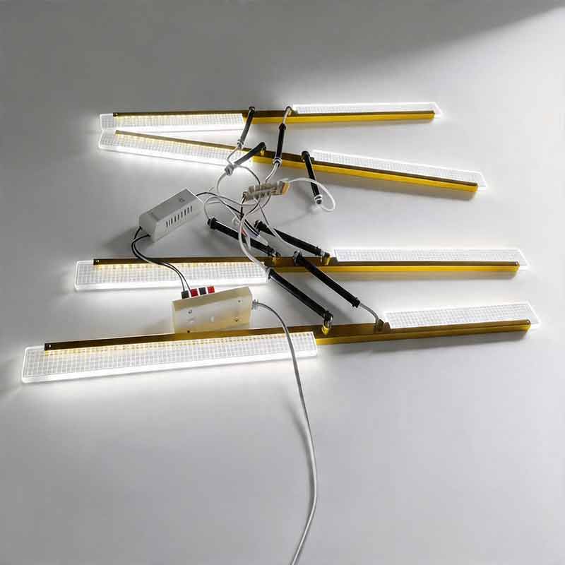 Gold Cross Ceiling Light - Exquisite Metal LED Flat Light