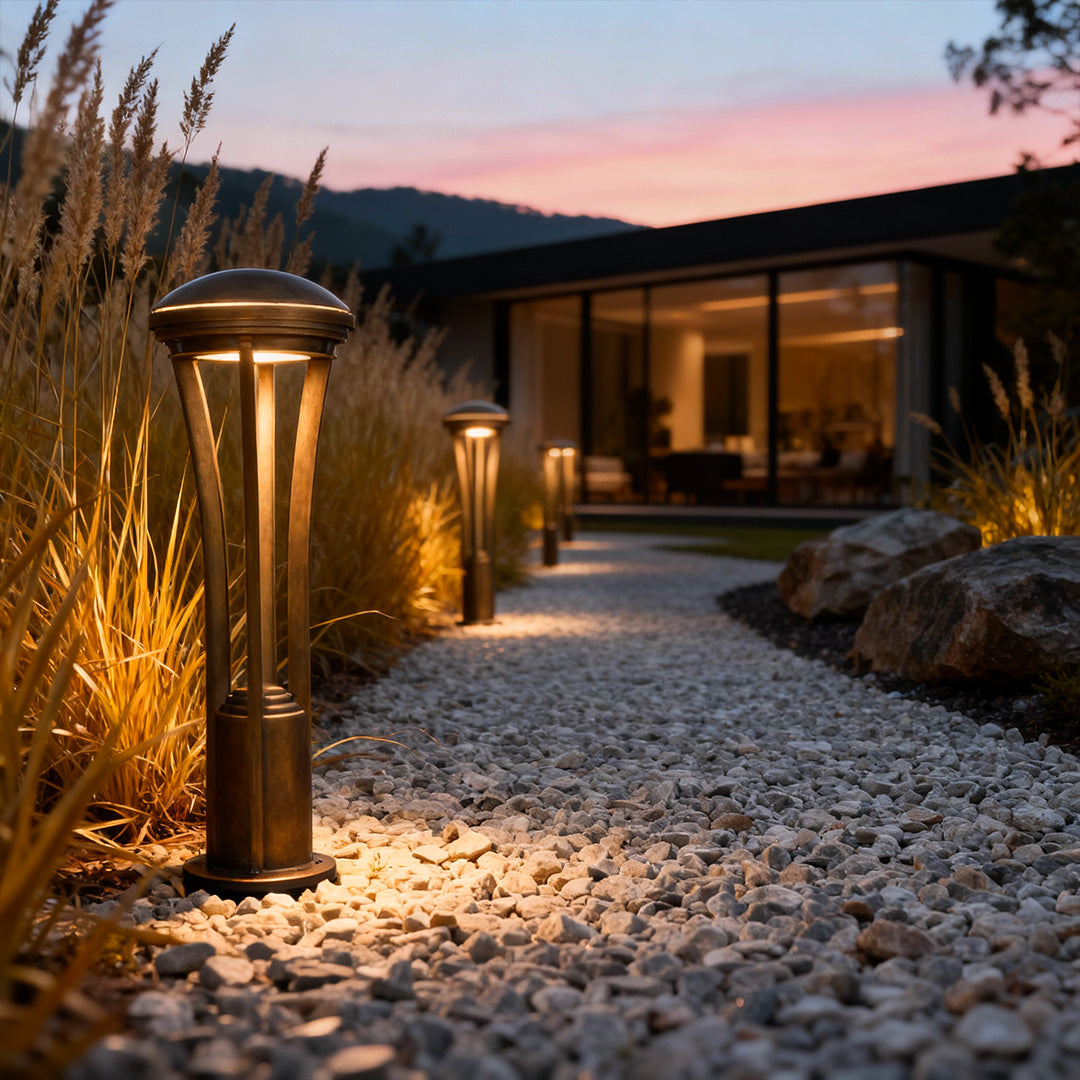 Antique Copper Waterproof Path Light Stakes for Outdoor Décor