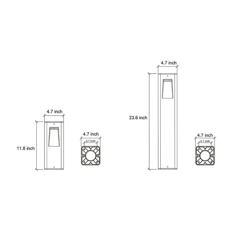 Pathway Bollard Lights - Aluminum Alloy Outdoor Lighting for Gardens and Pathways