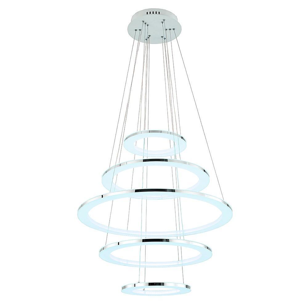 Adjustable Mid-Century Chandelier - 5 Tier LED Lights Contemporary Design
