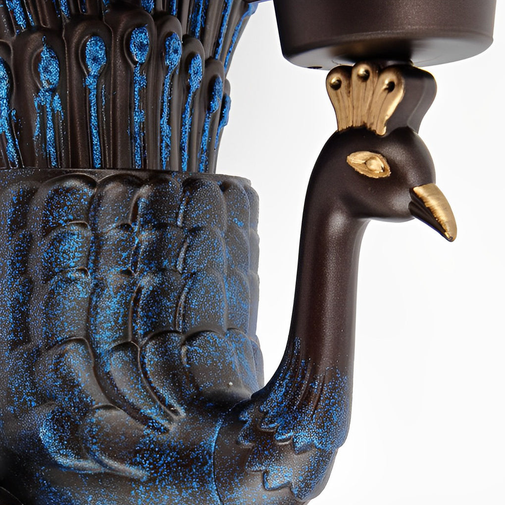 Peacock Waterproof Retro Aluminum Wall Sconce