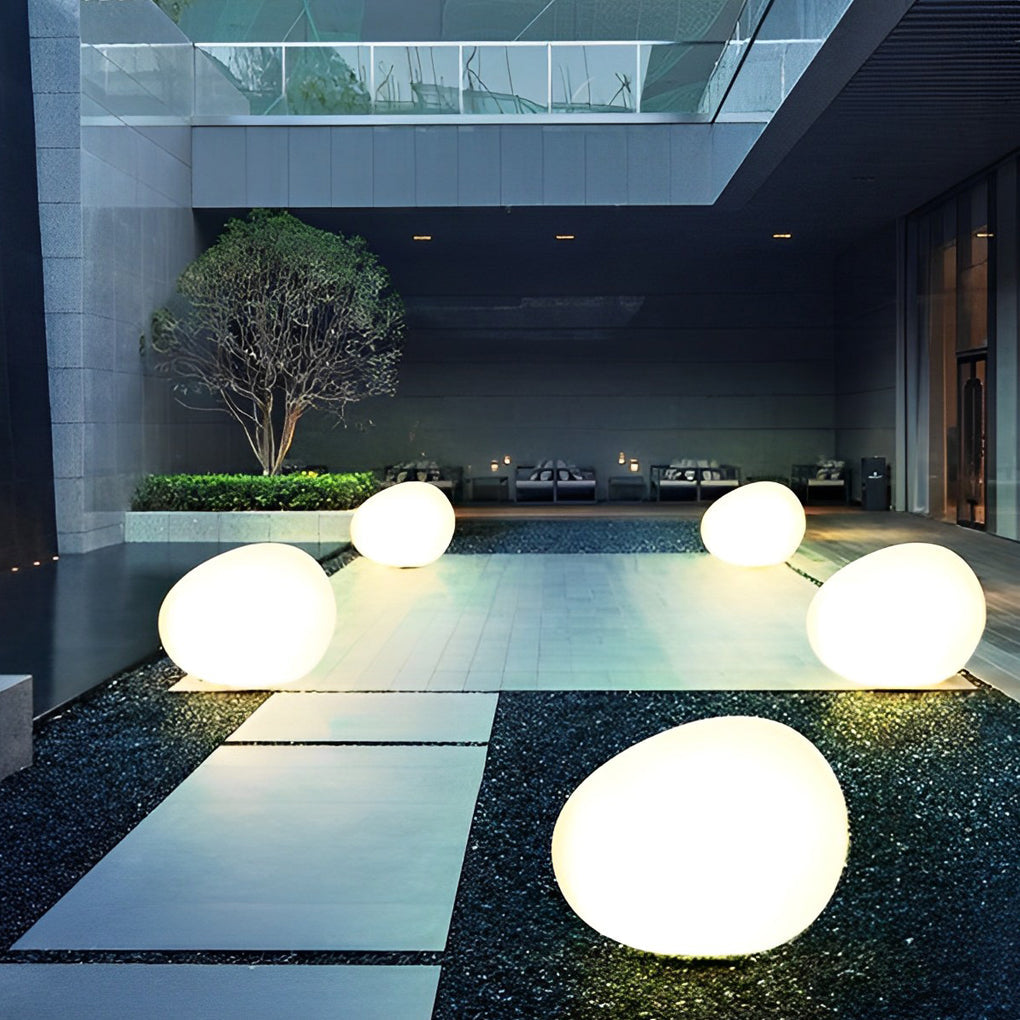 Pebble Lights Modern Outdoor Waterproof Landscape Lamp - LED Garden Lighting, IP65 Rated, Pathway Illumination, Contemporary Design