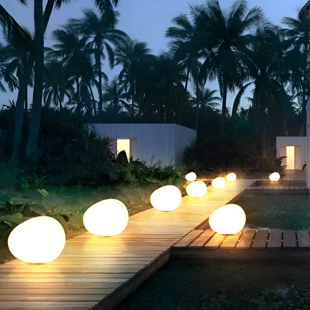Pebble Lights Modern Outdoor Waterproof Landscape Lamp - LED Garden Lighting, IP65 Rated, Pathway Illumination, Contemporary Design