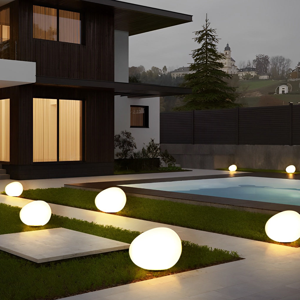 Pebble Lights Modern Outdoor Waterproof Landscape Lamp - LED Garden Lighting, IP65 Rated, Energy Efficient, Stylish Outdoor Decor