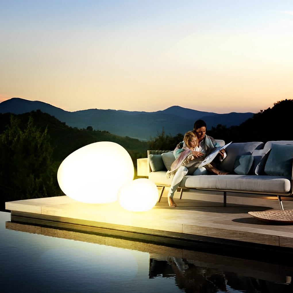 Pebble Lights Modern Outdoor Waterproof Landscape Lamp - LED Garden Lighting, IP65 Rated, Pathway Illumination, Contemporary Design