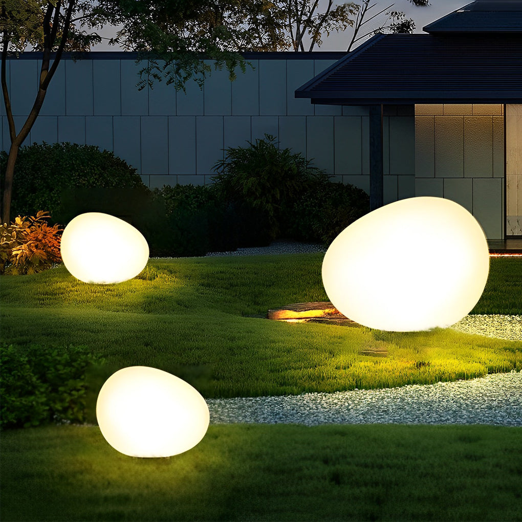 Pebble Lights Modern Outdoor Waterproof Landscape Lamp - LED Garden Lighting, IP65 Rated, Pathway Illumination, Contemporary Design