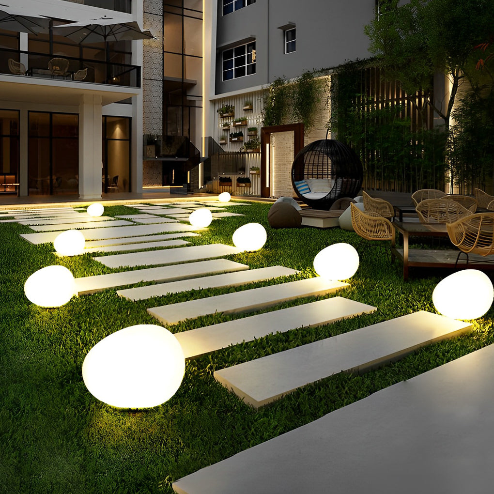 Pebble Lights Modern Outdoor Waterproof Landscape Lamp - LED Garden Lighting, IP65 Rated, Pathway Illumination, Contemporary Design