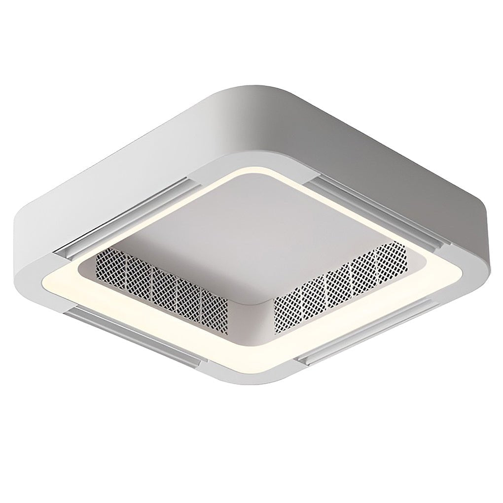 Low Profile Bladeless Ceiling Fan with LED Light Inverter - Modern Home Cooling Solution