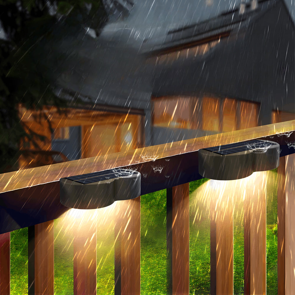 4-Pack Waterproof Solar RGB Wall Wash Lights for Outdoor Use