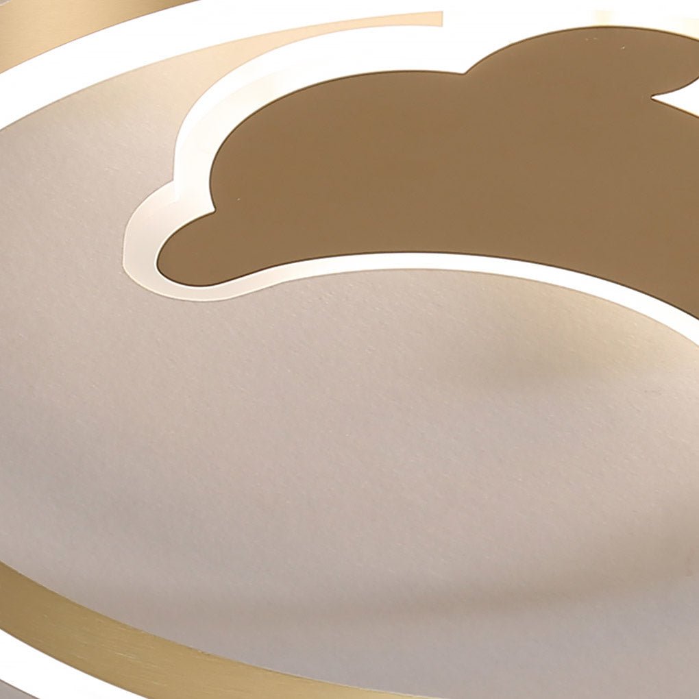 Personalized Dolphin Ceiling Lamp - Creative 3-Color Adjustable LED Lighting