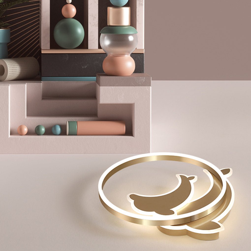 Personalized Dolphin Ceiling Lamp - Creative 3-Color Adjustable LED Lighting