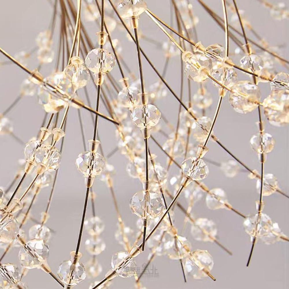 Classic Metal Crystal LED Flush Mount Ceiling Light
