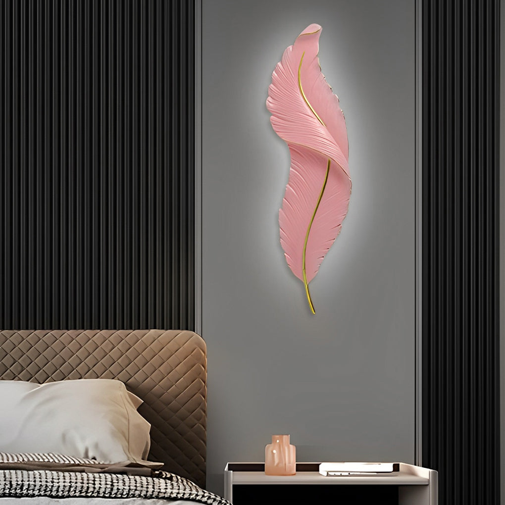 Feather Wall Light Modern Luxury LED Resin Corridor Lamp