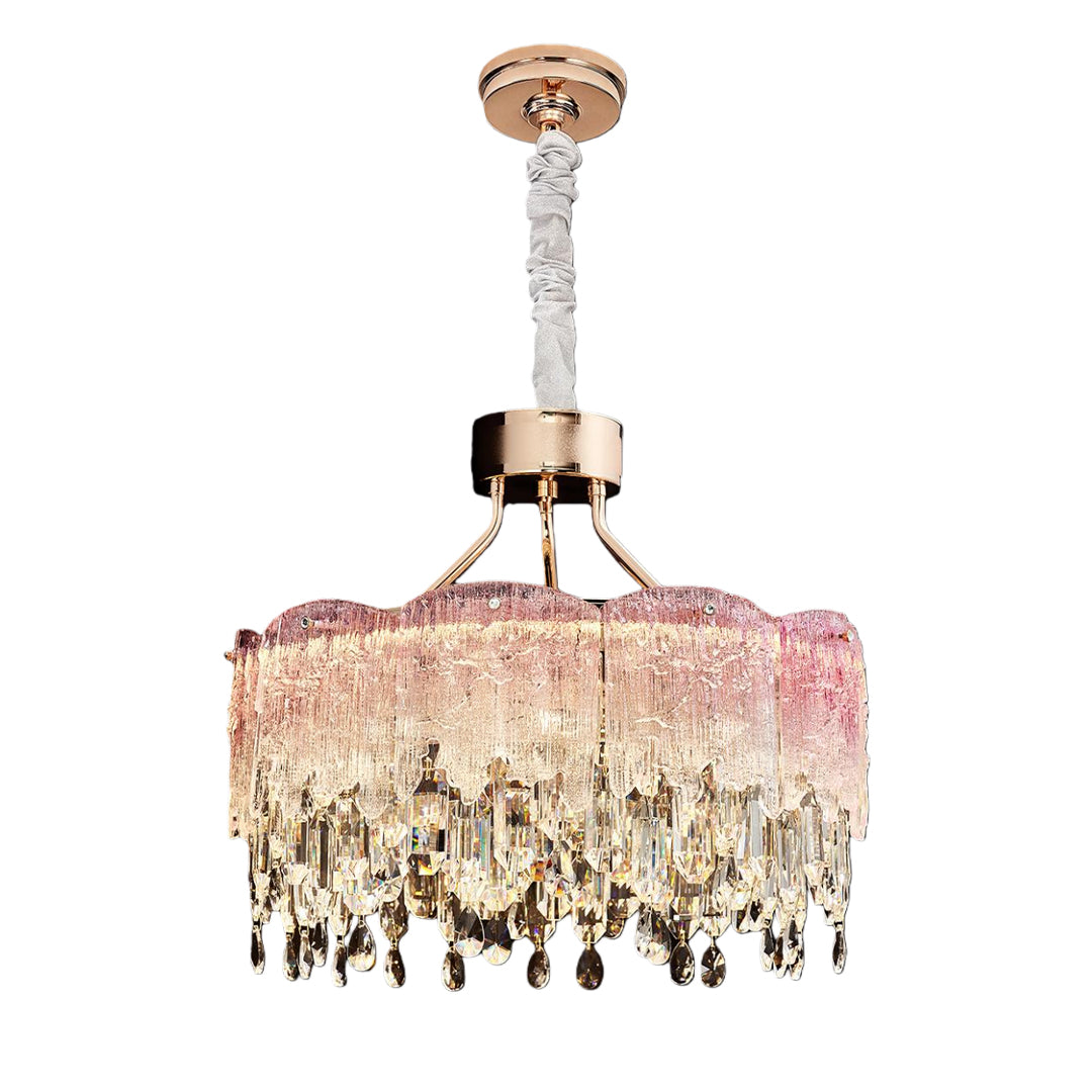 Glass Fringe Crystal Chandelier - French Luxury Ceiling Light