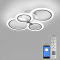 Circles Aluminum Acrylic Flush Mount LED Ceiling Light