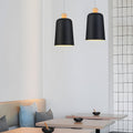 Pleat Box LED Pendant Light - 1-Light Black/White Aluminum Hanging Lamp