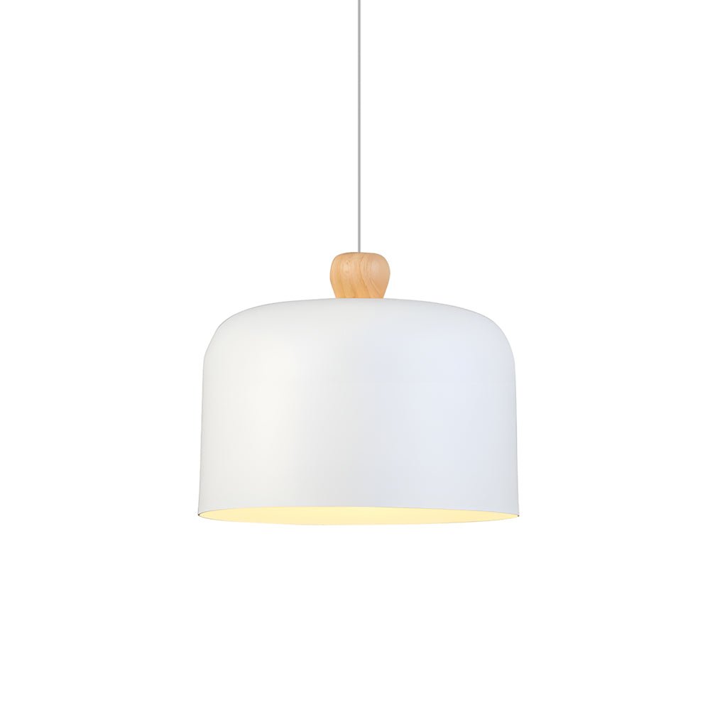 Pleat Box LED Pendant Light - 1-Light Black/White Aluminum Hanging Lamp