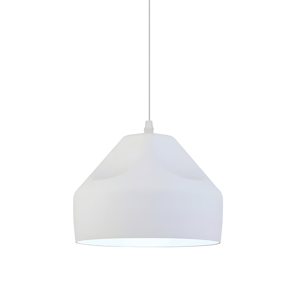 Pleat Box LED Pendant Light - 1-Light Black/White Aluminum Hanging Lamp