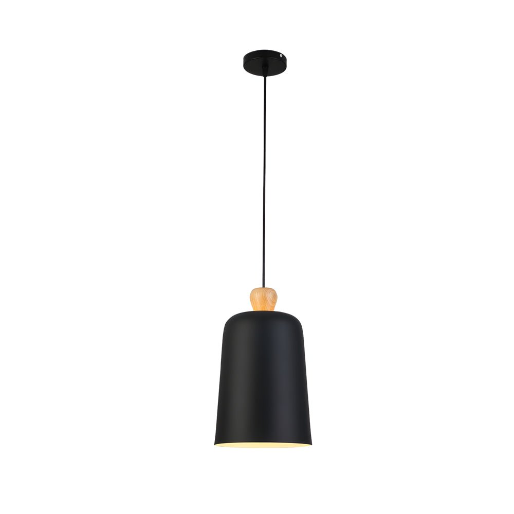 Pleat Box LED Pendant Light - 1-Light Black/White Aluminum Hanging Lamp