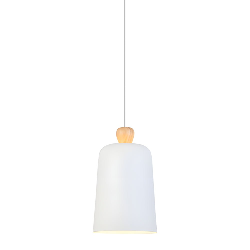 Pleat Box LED Pendant Light - 1-Light Black/White Aluminum Hanging Lamp