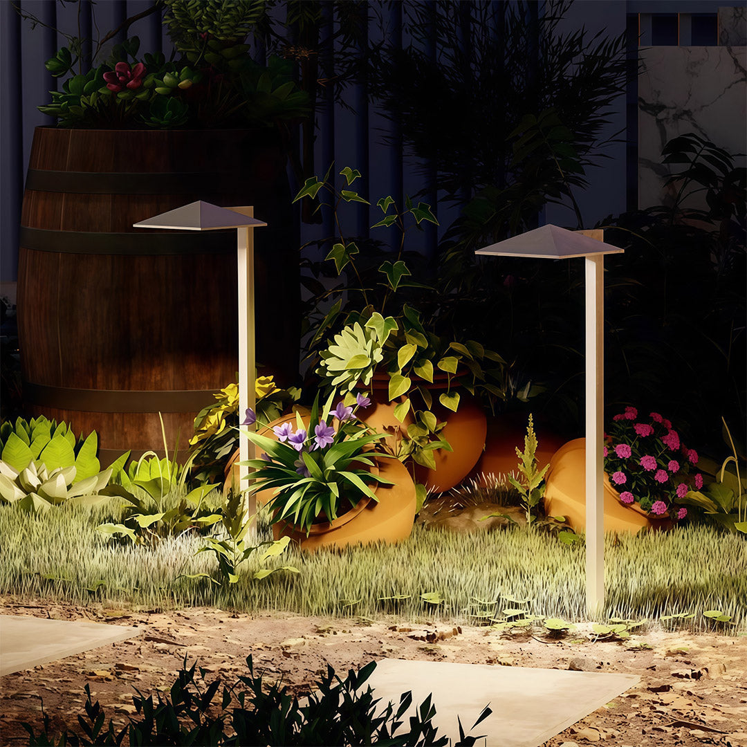 Modern Waterproof Plug-in Pathway Lights - Minimalist Outdoor Lighting Solution