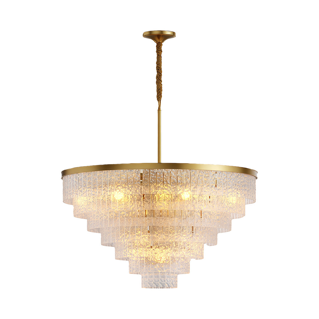 Modern Full-Copper Minimalist Chandelier Ceiling Light