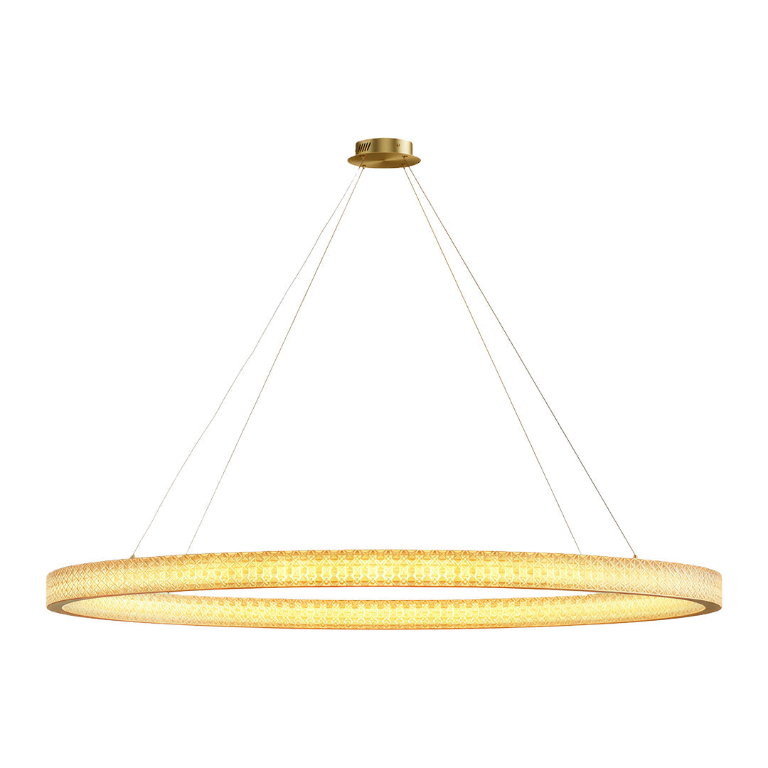 Circular Modern Copper Chandelier – Luxury Ceiling Light Fixture