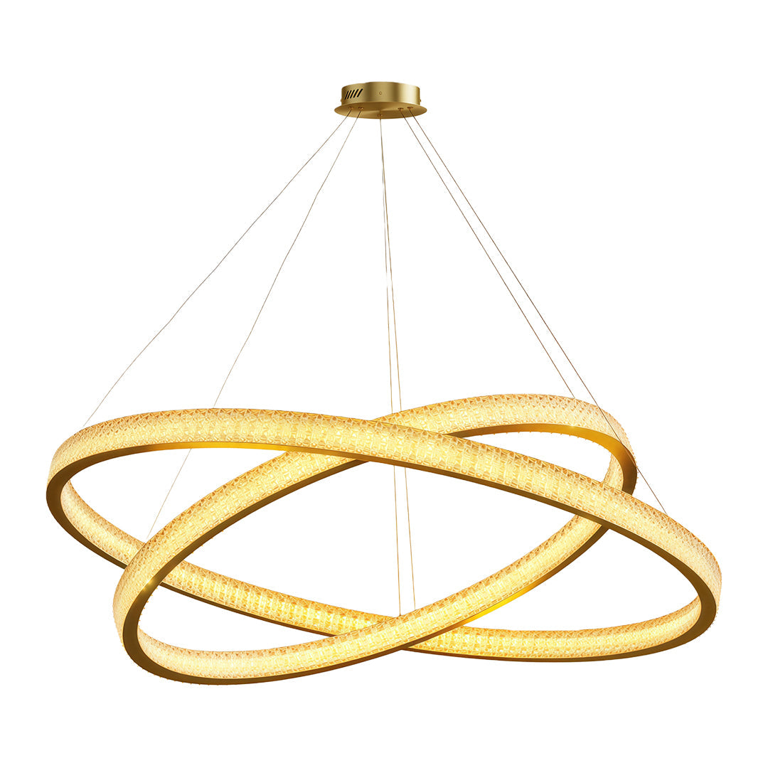 Circular Modern Copper Chandelier – Luxury Ceiling Light Fixture