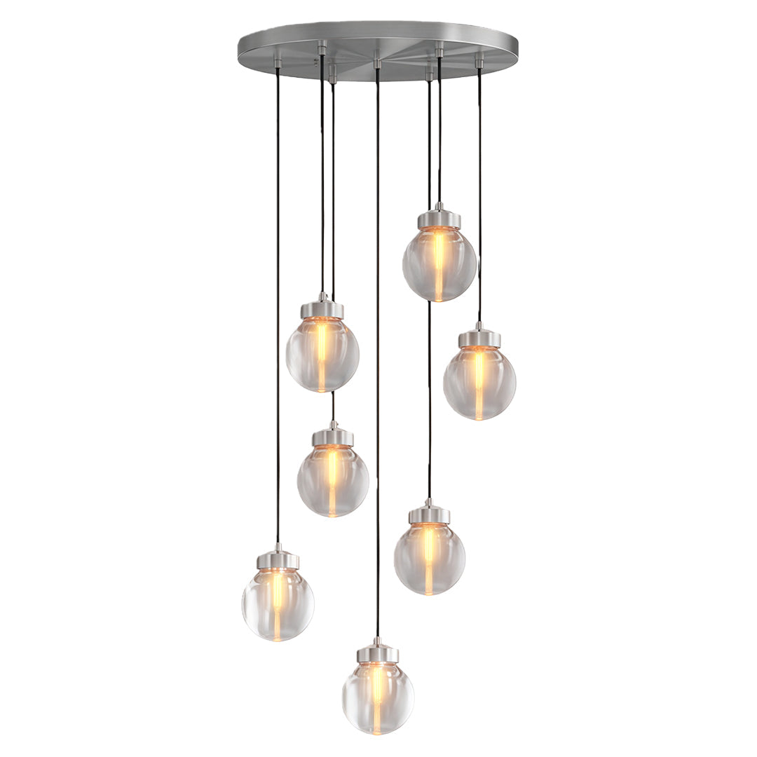 Modern Copper Chandelier Luxury Glass Ceiling Light