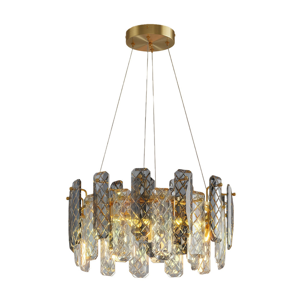 Contemporary Crystal Chandelier Eye-Protecting Ceiling Light