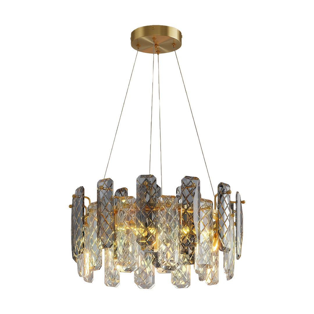 Contemporary Crystal Chandelier Eye-Protecting Ceiling Light