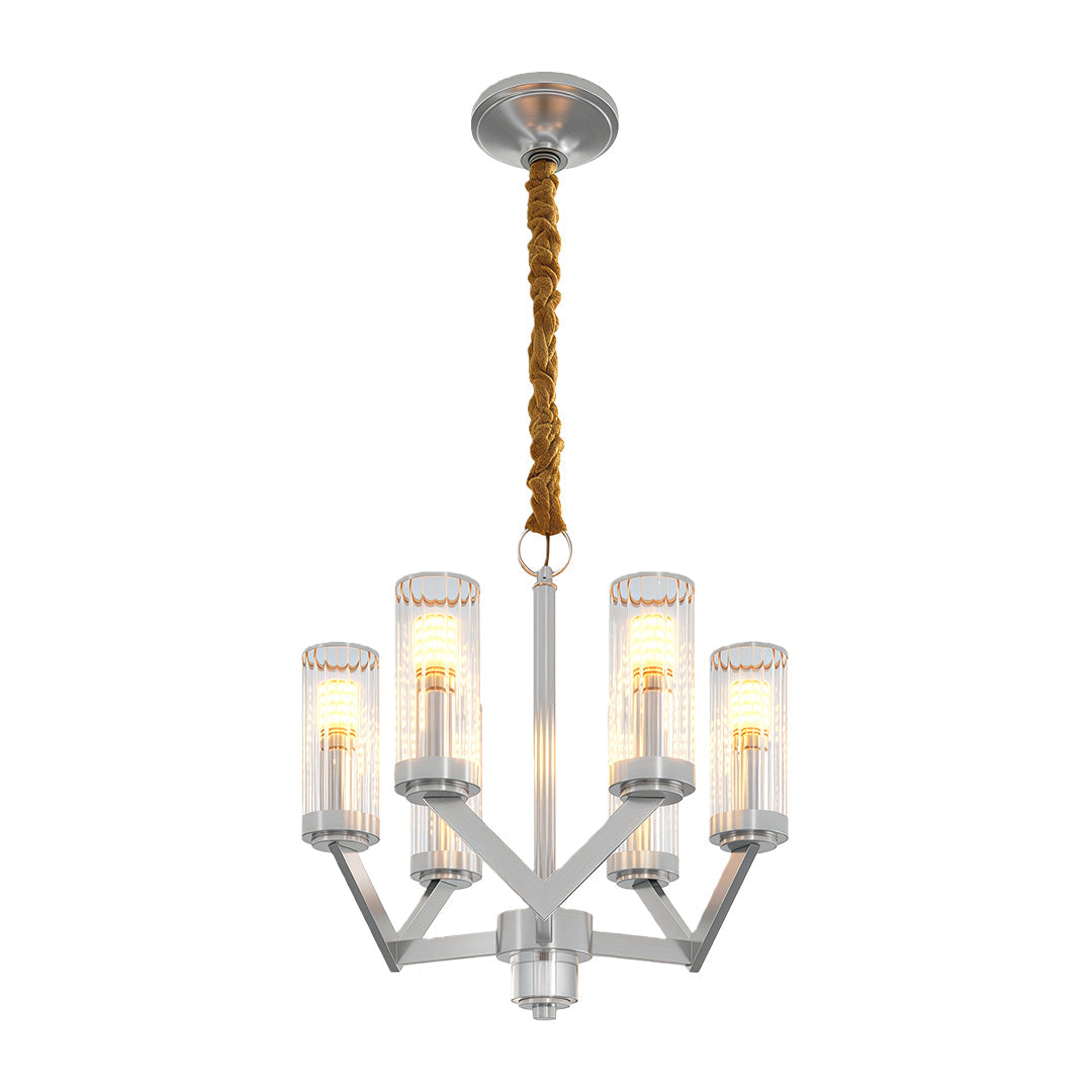 Luxury Copper Glass Drop Chandelier Ceiling Light