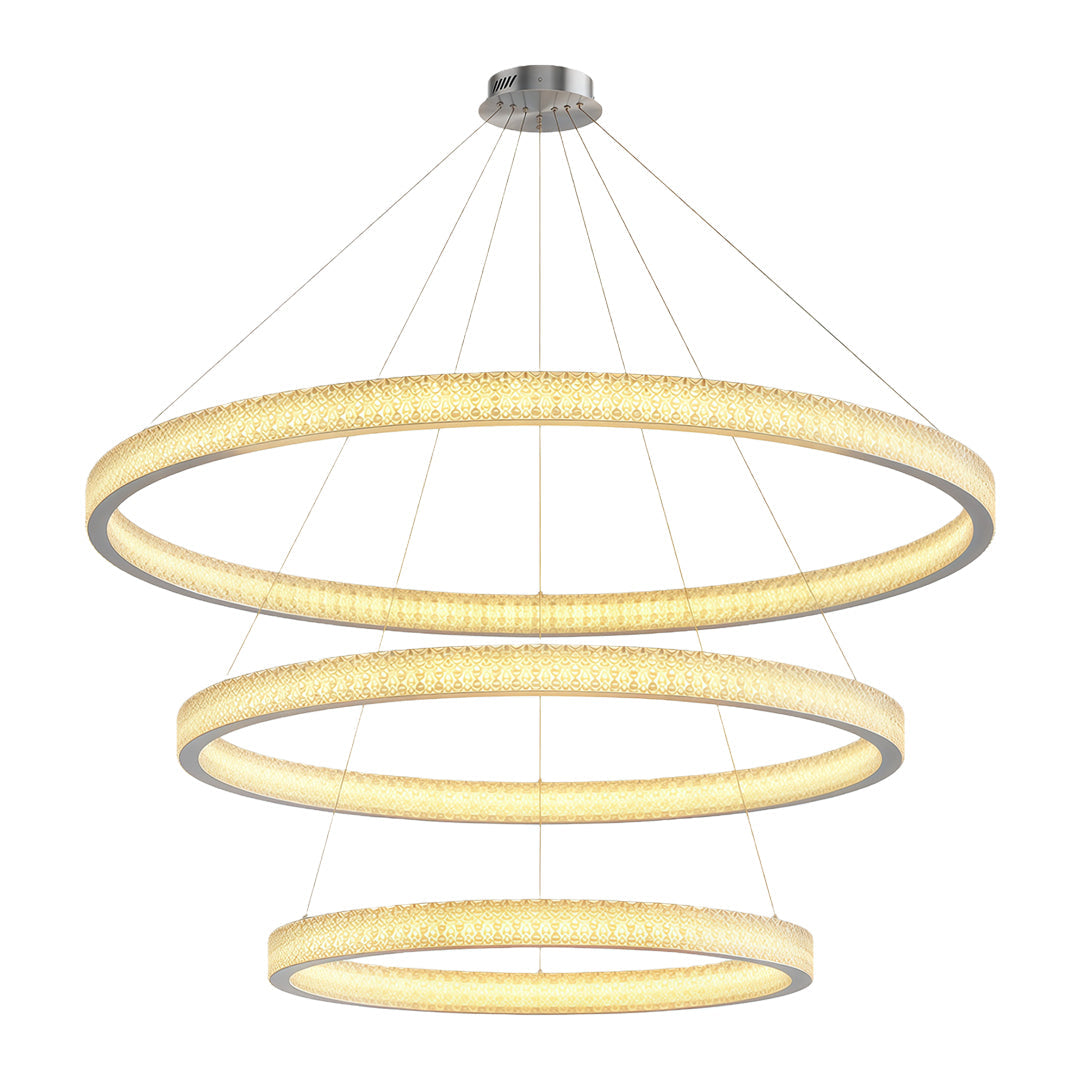 Circular Modern Copper Chandelier – Luxury Ceiling Light Fixture