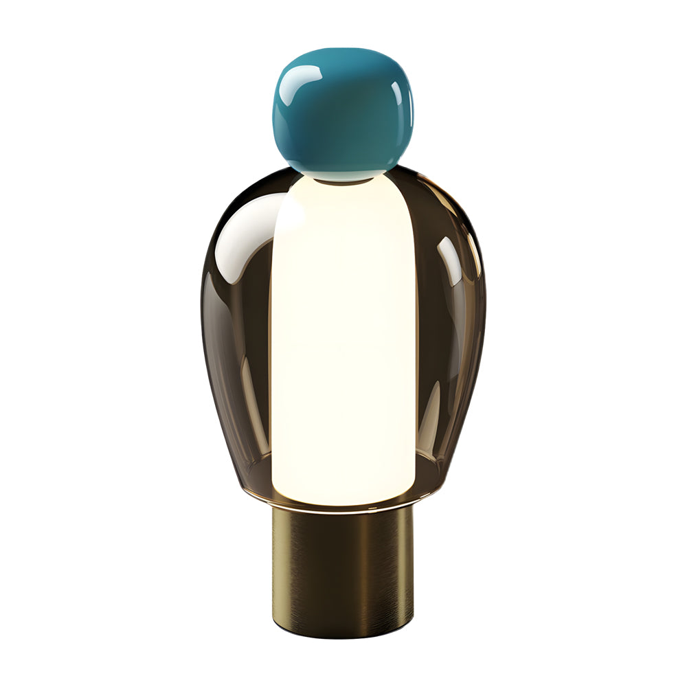 Human Shape LED Metal Lamp - Portable Glass Table Light for Home Decor